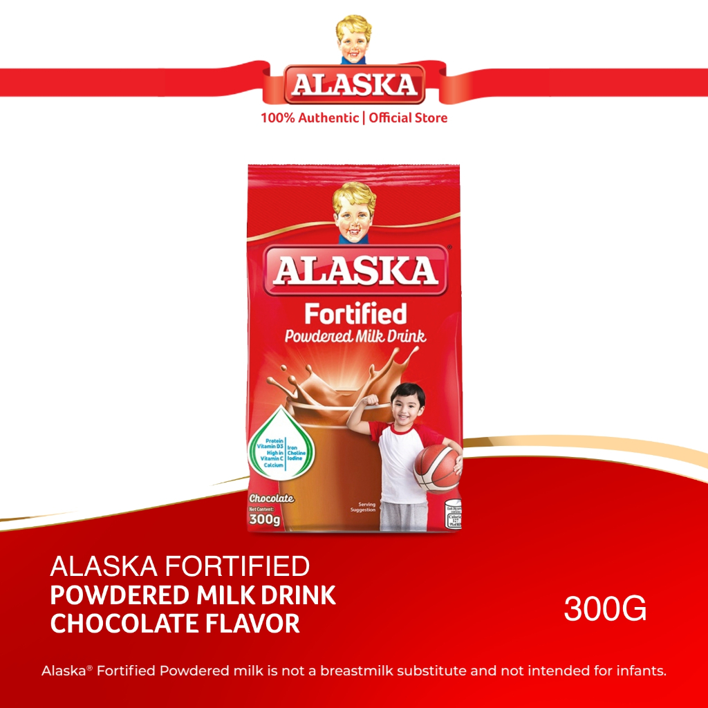 Alaska Fortified Chocolate Powdered Milk Drink 300g Shopee Philippines