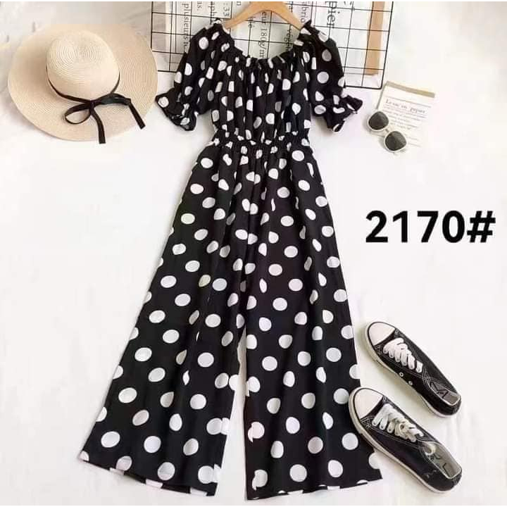 KOREAN JUMPSUIT ( POLKA ) Shopee Philippines
