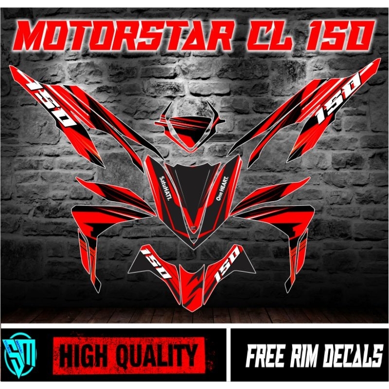 Motorstar CL 150 full body decals, Laminated | Shopee Philippines