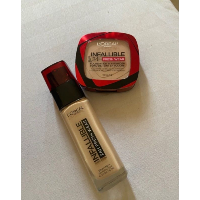 Loreal 24hr fresh wear Liquid foundation and powder Shopee Philippines
