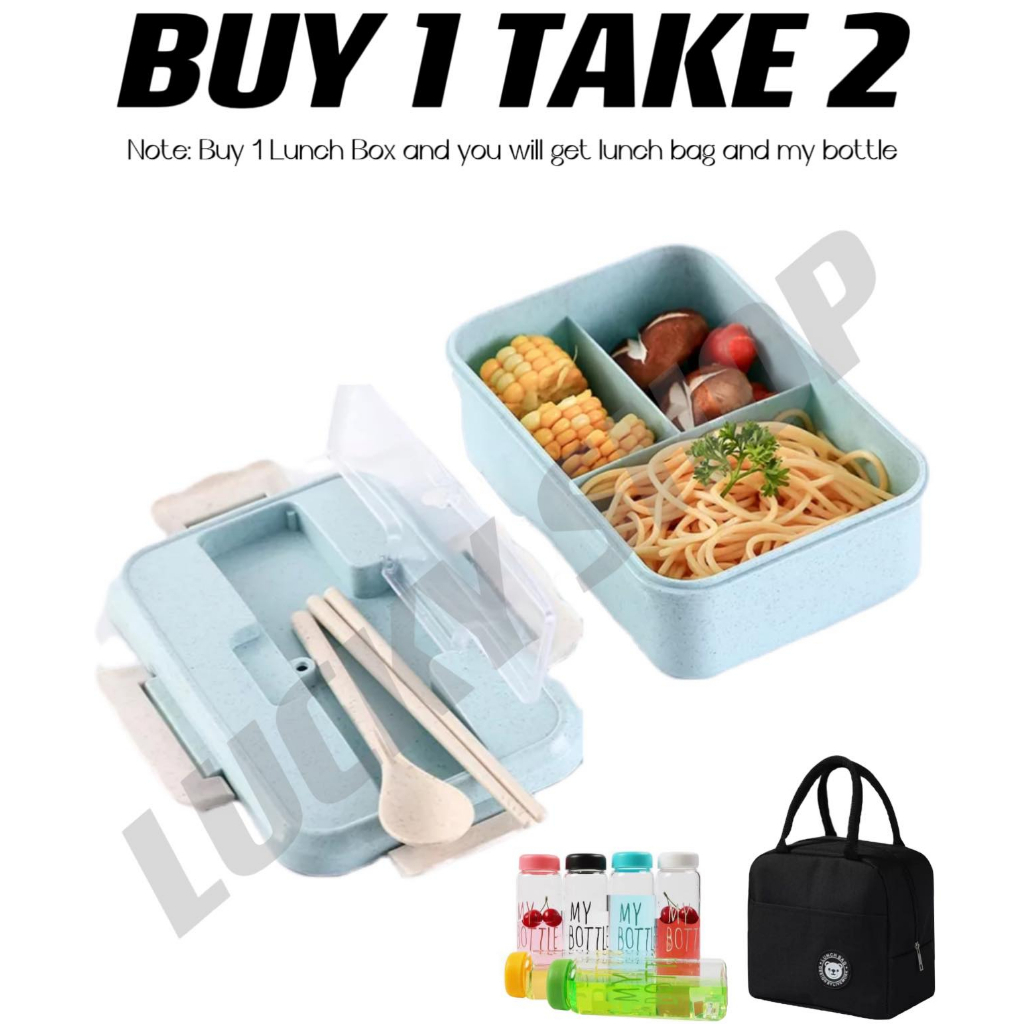 100 Original Lucky (BUY 1 TAKE 2) Lunch Box Take Thermal Insulation