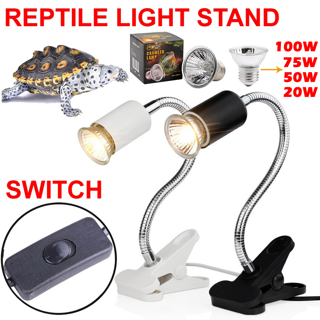 Reptile heat lamp UVA UVB reptile lamp with stand and switch for