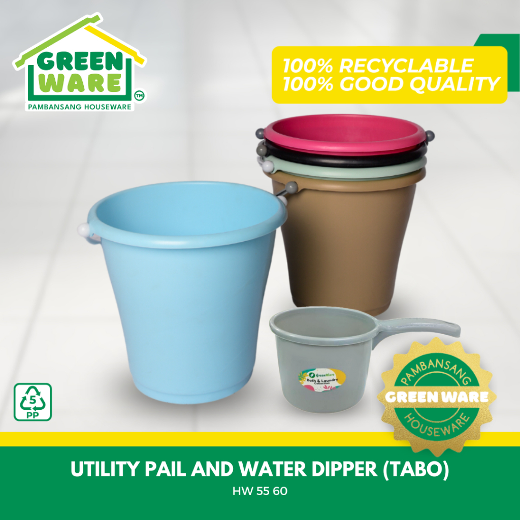 Greenware Tabo Water Dipper & Pail 4 GALLONS HW55,HW60 Shopee