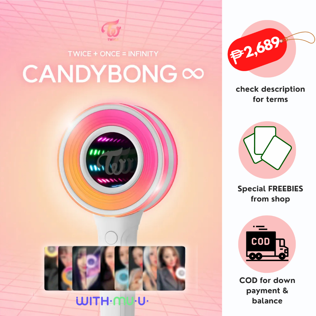 [COD] TWICE CANDYBONG INFINITY Official Light Stick ver 3 with JYP SHOP
