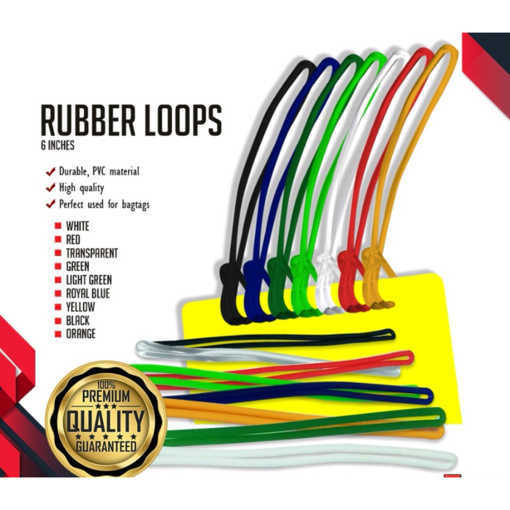 100PCS Rubber Loop for Bag Tag, Luggage Tag, ID Strap ID Making