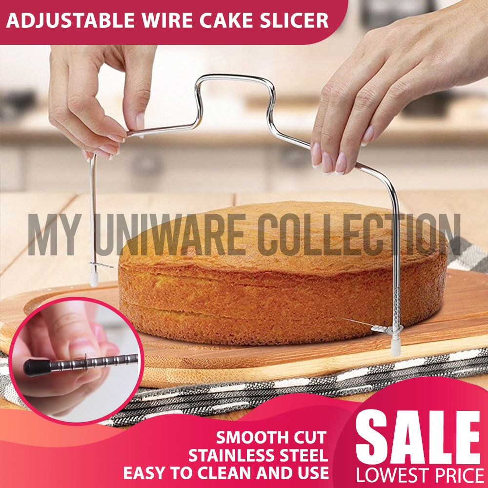 Cake Slicer Leveler Adjustable Wire Slicer Stainless Steel Dough Cutter
