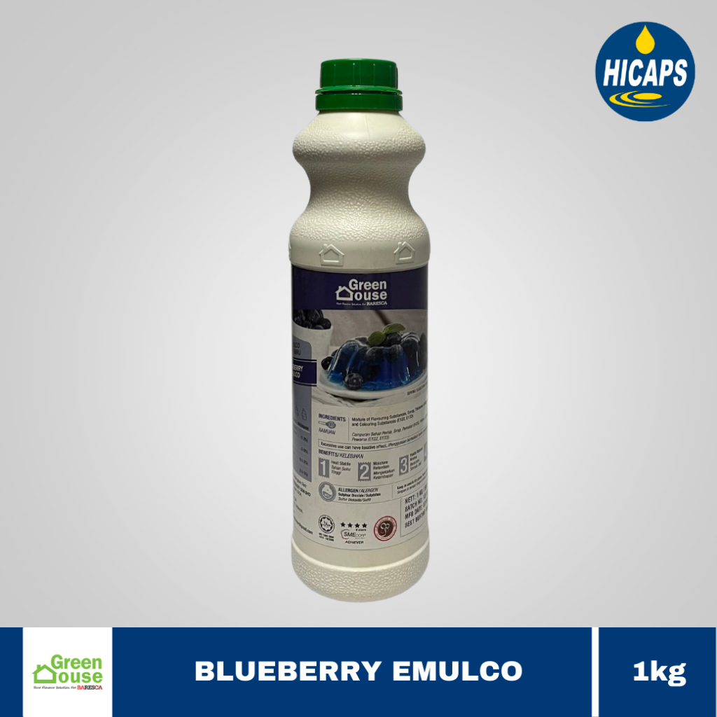 Hicaps Green House Blueberry Emulco 1Kg (Flavor And Color) | Shopee ...