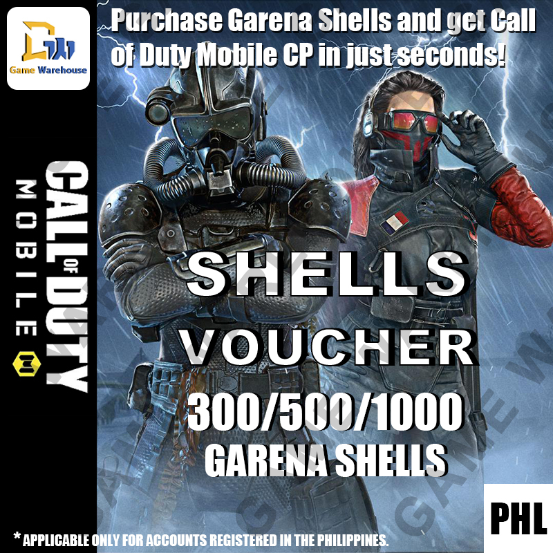 Garena Shells For Call Of Duty Mobile 300 500 1000 Shells Voucher