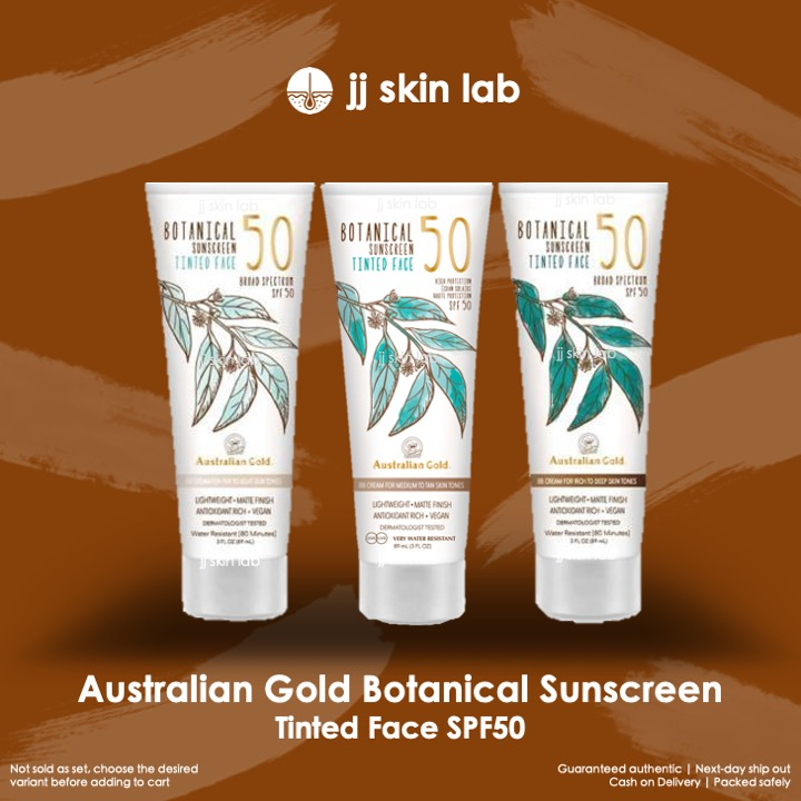 Australian Gold Botanical Sunscreen Tinted Face SPF50 (Fair to Light