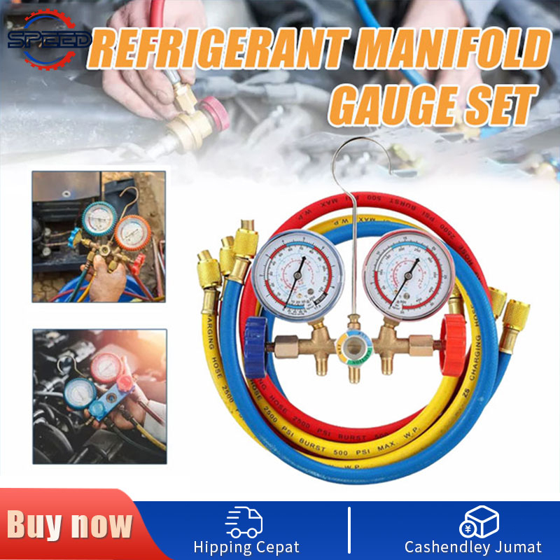 R134A Manifold Gauges Freon For Aircon Refrigerant Pressure Gauge AC