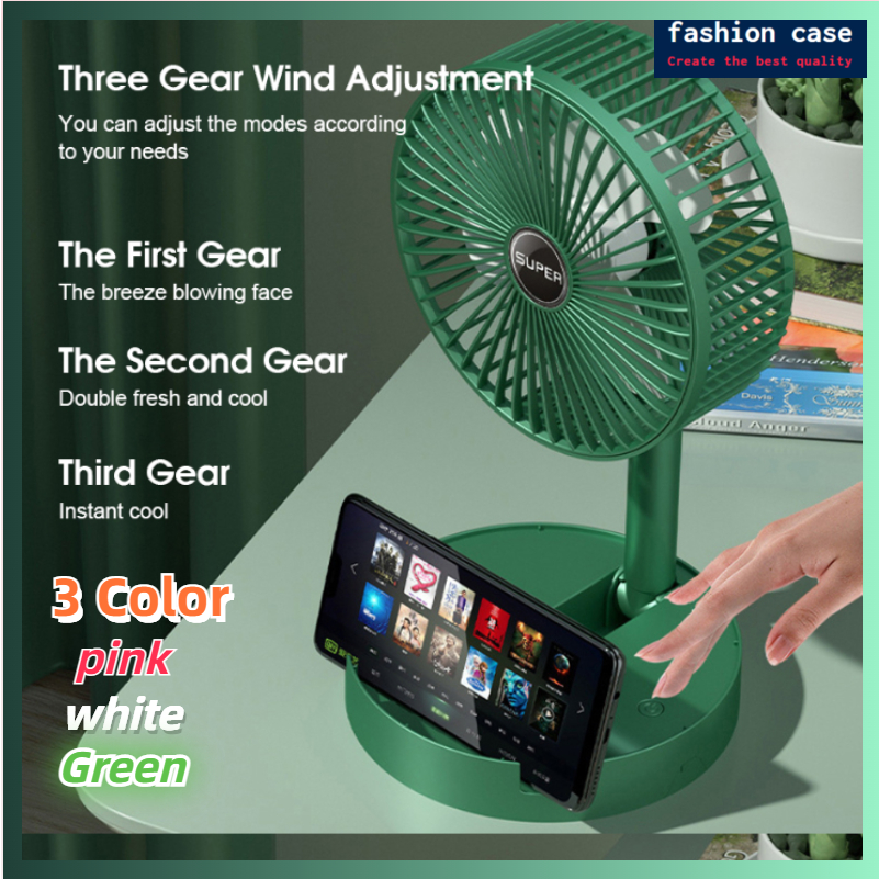 3speed Desk Electric Fan Small folding fan with USB charging