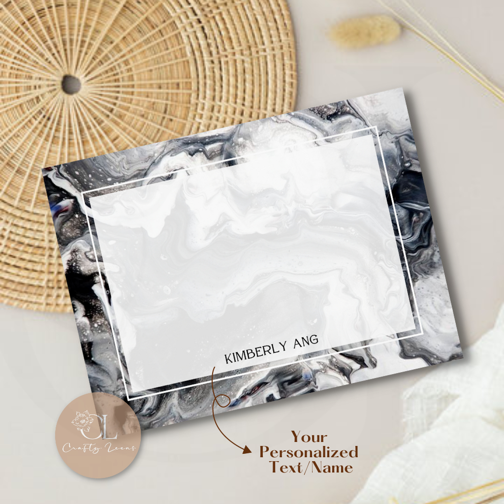 Black Marble Series - Personalized / Customized Notecard / Gift Card ...