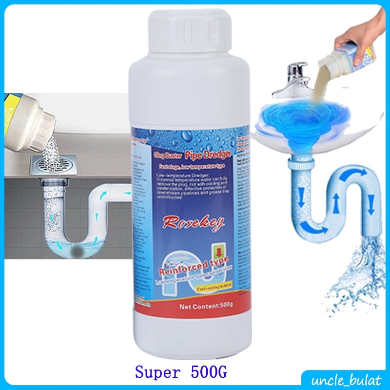 Pipe Dredging Agent Dissolve blockage Toilet Sink Unclog Cleaner