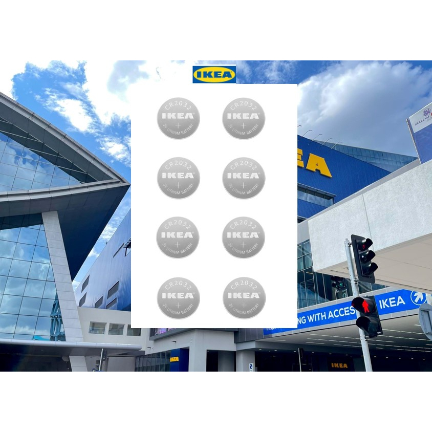 IKEA Authentic PLATTBOJ Lithium battery, CR2032 3V 8PCS (Original