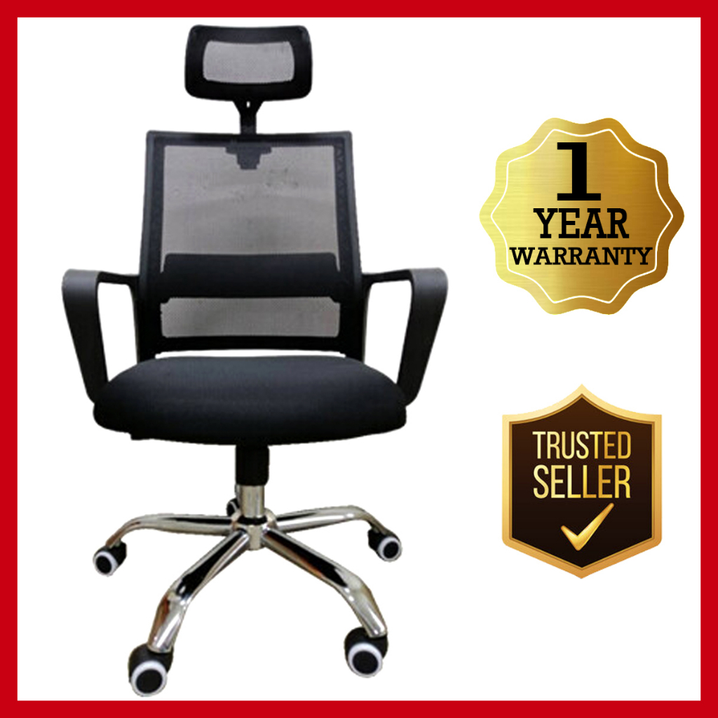 Deluxe-45 High Back Mesh Office Chair (Color: Black) | Shopee Philippines