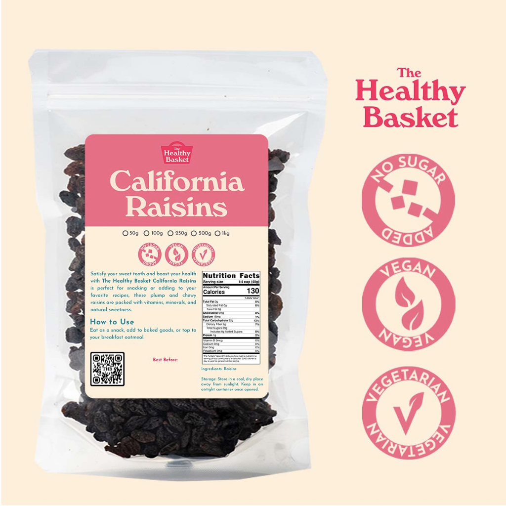 Healthy Basket California Raisins (50g, 100g & 250g) | Shopee Philippines