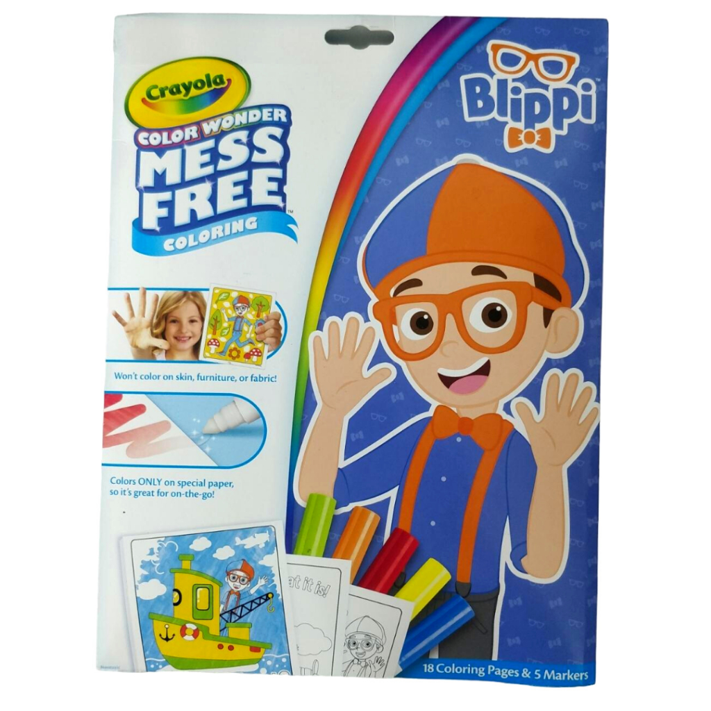 Crayola Color Wonder Blippi Mess Free Coloring Pages & Markers Gift for