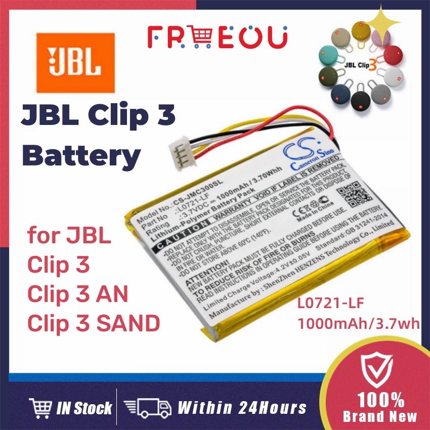 3.7V 1000mAh JBL Clip 3 Battery Rechargeable JBL Clip 3 SAND L0721-LF ...