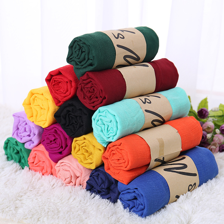 Multipurpose Fashion Design Head Scarf/Beach Scarf/Plain Color Scarf 180CM  X 50CM Cotton Linen