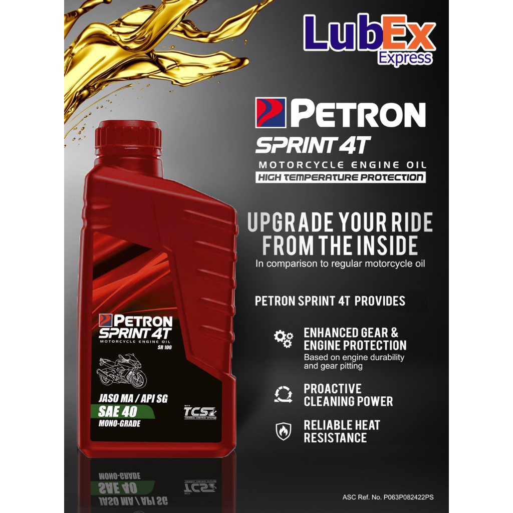 Petron Sprint 4T SR100 monograde SAE 40 1L motor oil engine oil change