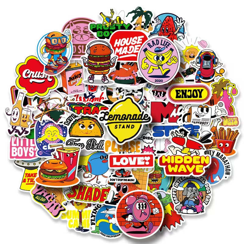 50PCS Tide Logo Fashion Brand Graffiti Stickers Guitar Laptop Macbook ...