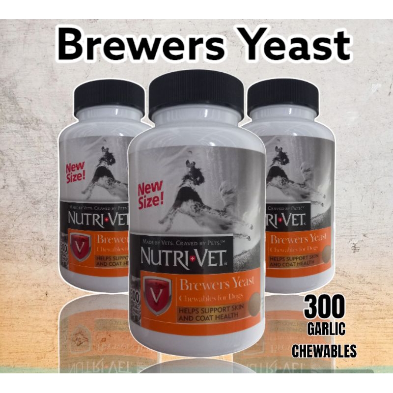 Nutrivet Brewers Yeast 300 Garlic Chewable ( 1 Bottle) | Shopee Philippines
