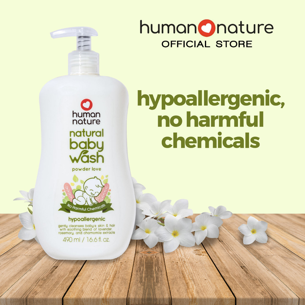 Human Nature Baby Wash Hypoallergenic Mild and Gentle and Paraben Free