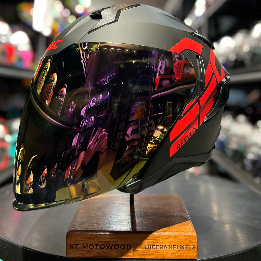 SEC Helmet Reflux Brand Half Face Dual Visor w/ Free Extra Clear Visor