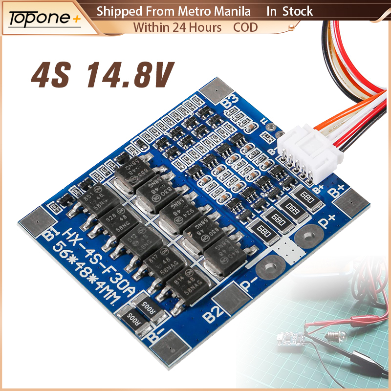EasyWordMall 4S 30A LiFePO4 Batterie-Schutzboard – Für 12,8V / 14,4V Akkus