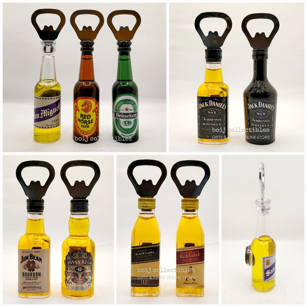 Beer and Liquor Design Ref / Fridge with Bottle Cap Opener