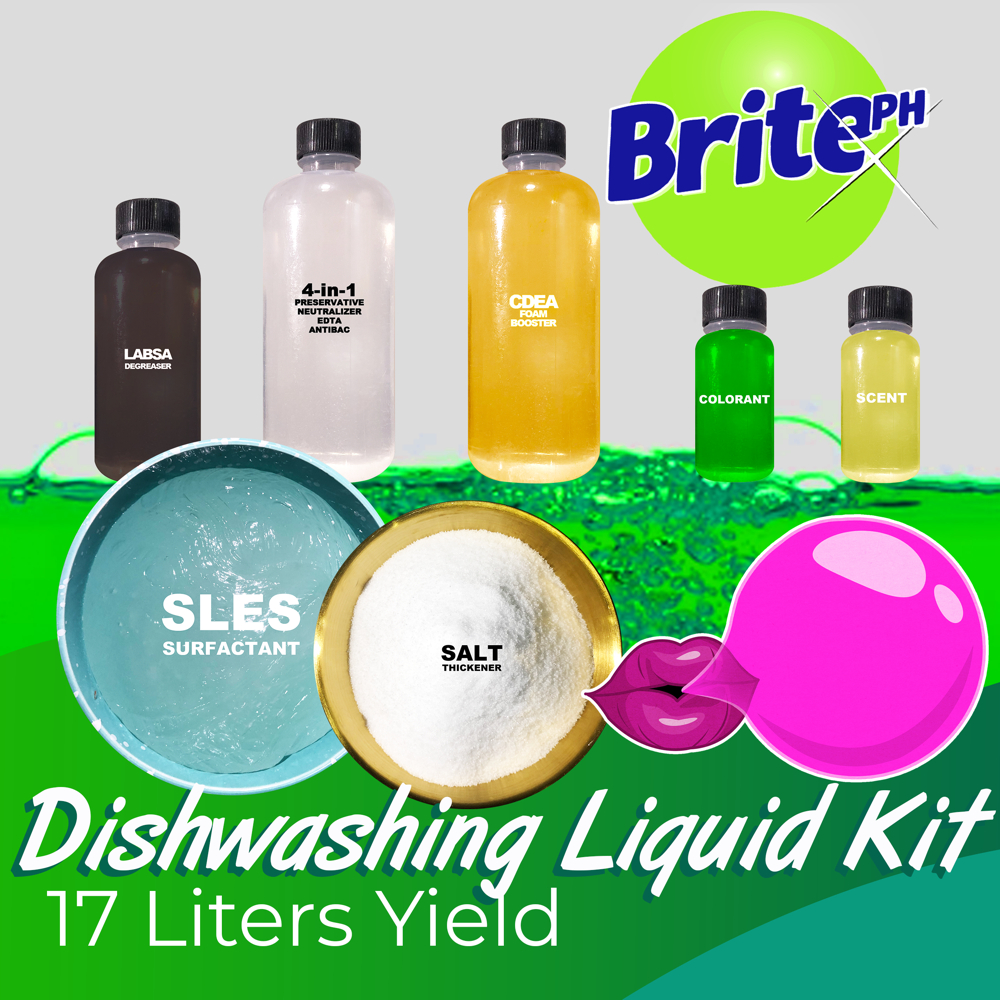 BritePH Dishwashing Kit DIY (Bubble Gum Flavor) Regular, Bula