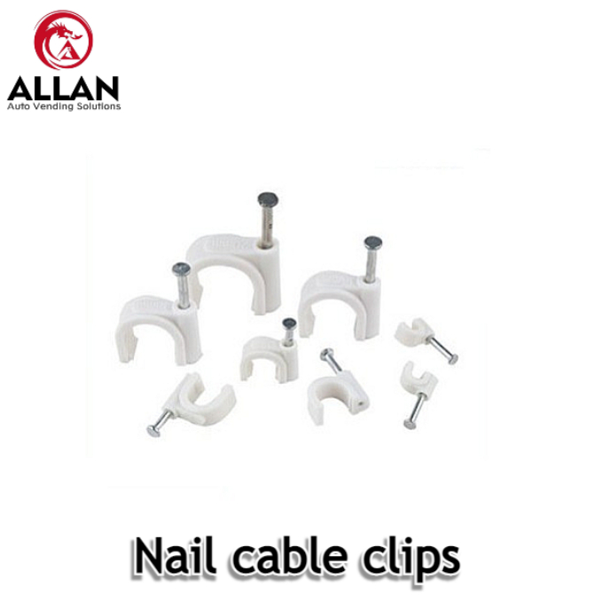 Allan 100pcs. Nail flat clips cable ties round steel nail cable clips