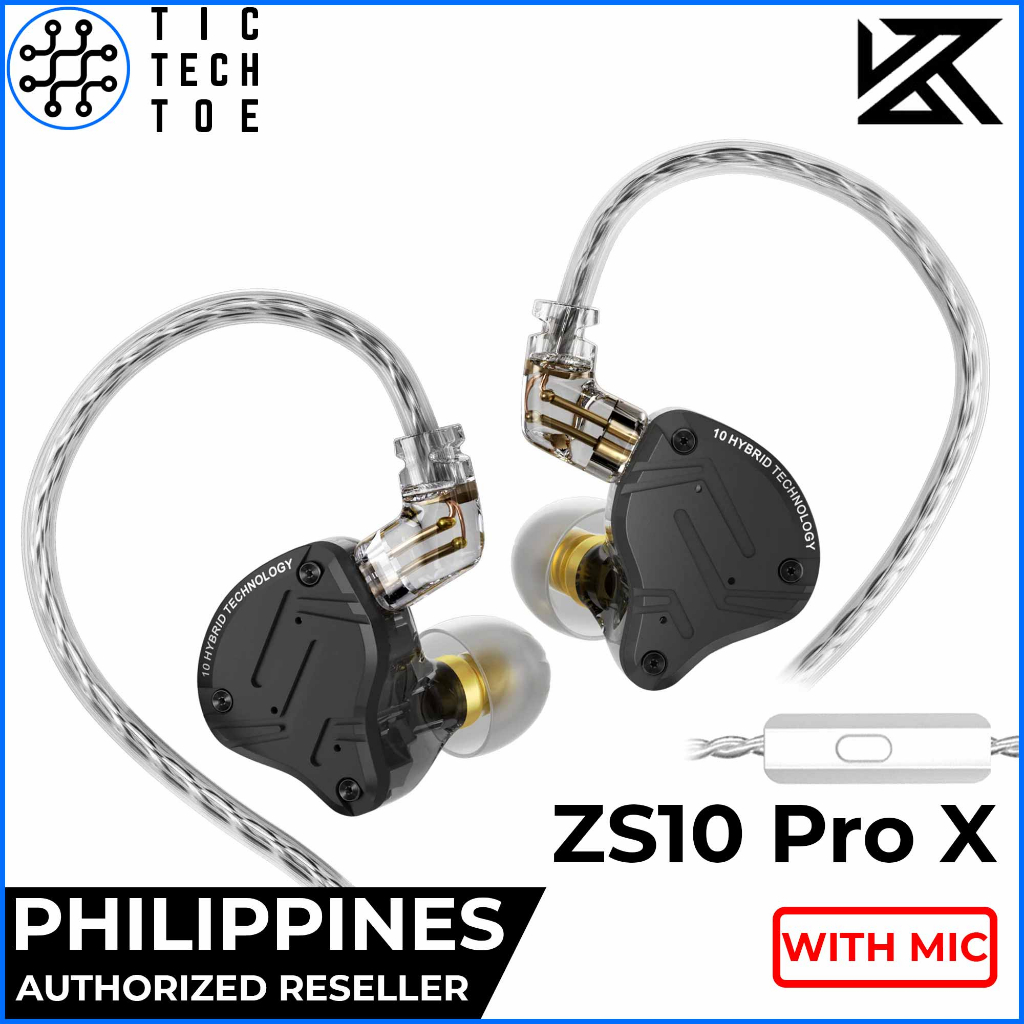 Kz Zs10 Pro X Balanced Dynamic Hybrid 5 Driver Iem Earphones With Mic Shopee Philippines