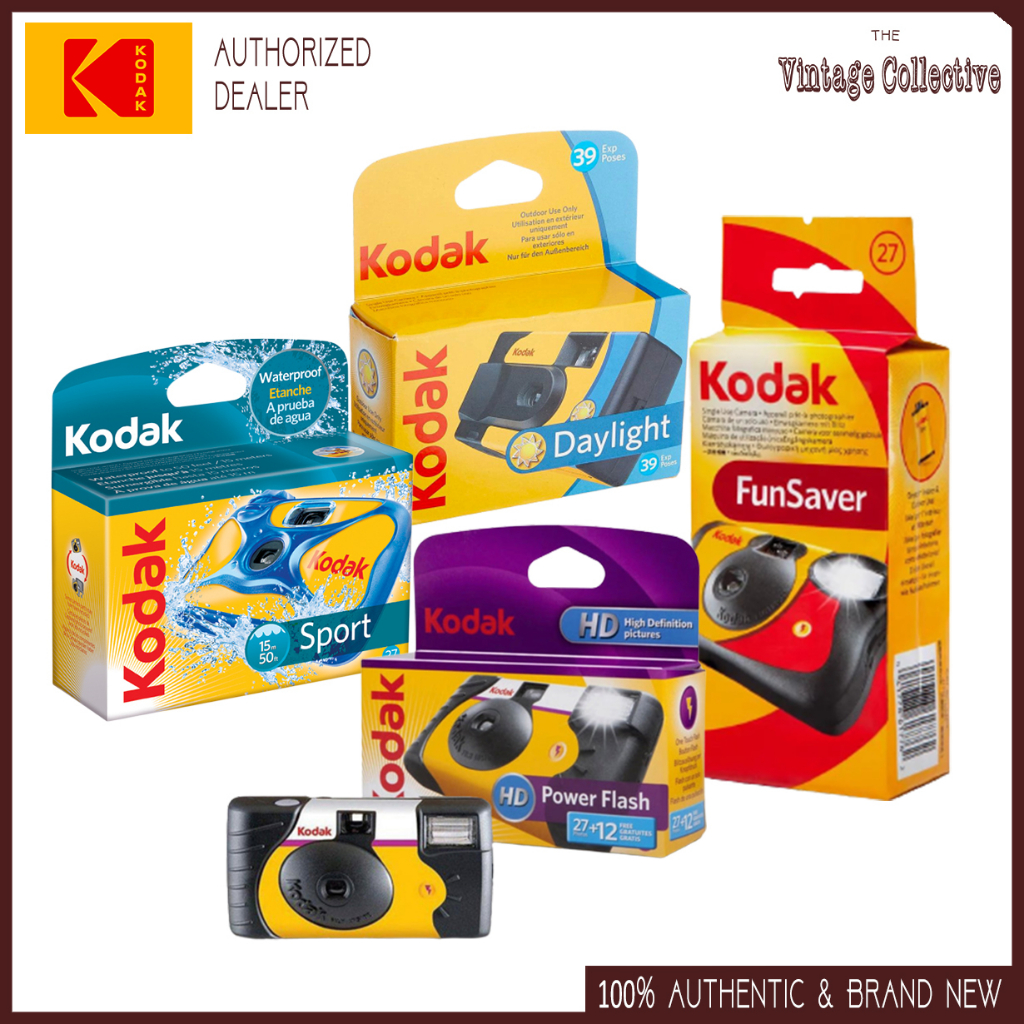 KODAK Disposable Film Cameras Funsaver Daylight Power Flash Sport