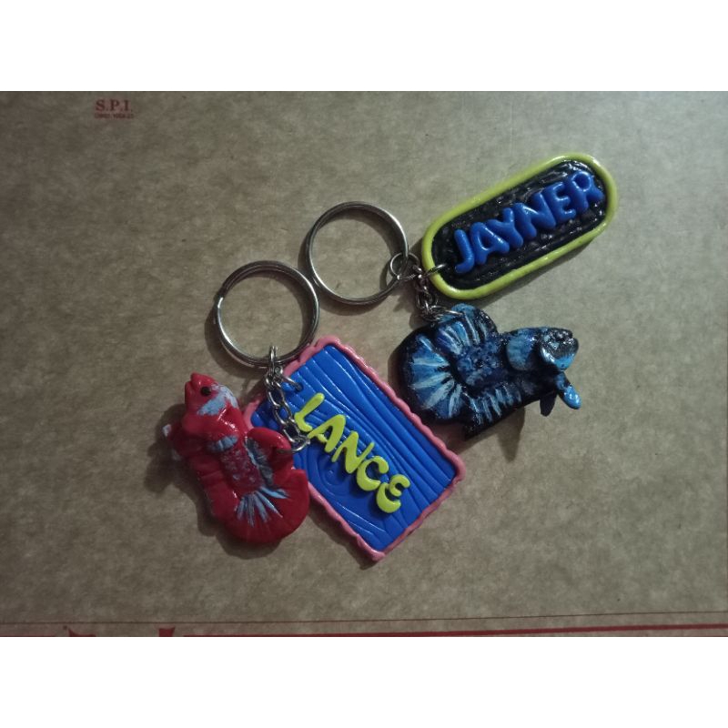 Personalized Betta Keychain with name tag | Shopee Philippines
