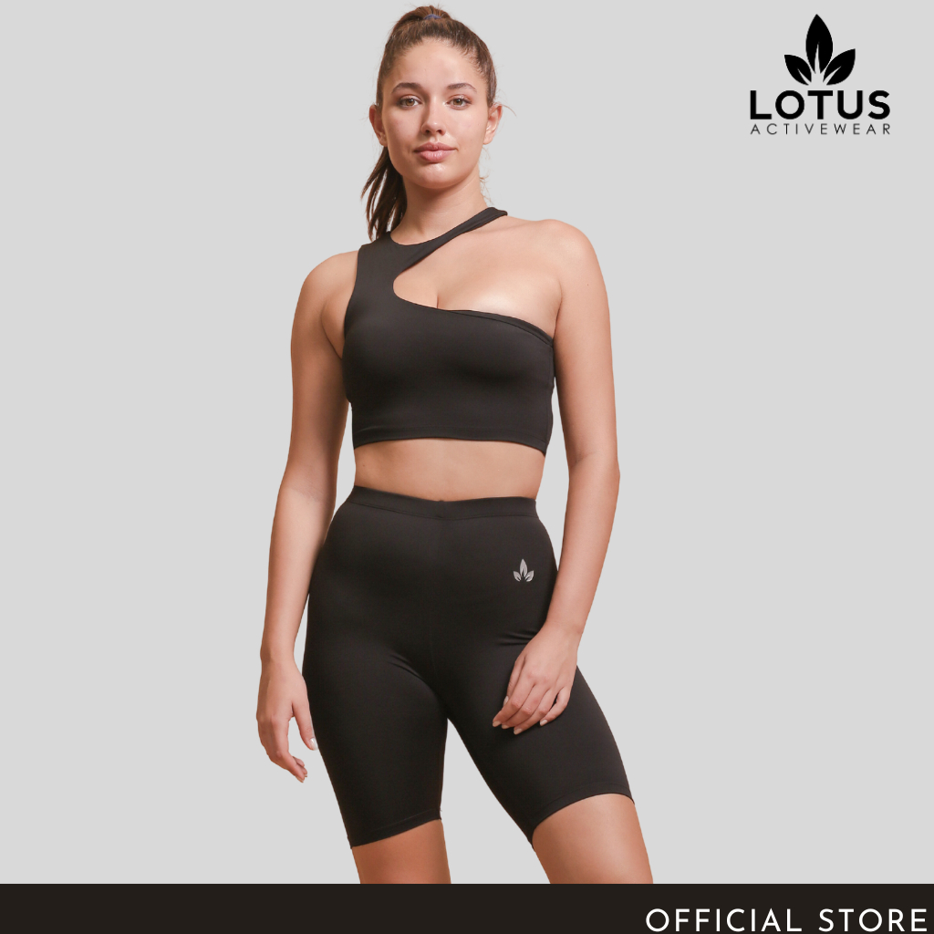 Lotus Activewear Dani Halter Neck Sports Bra and Biker Shorts Set