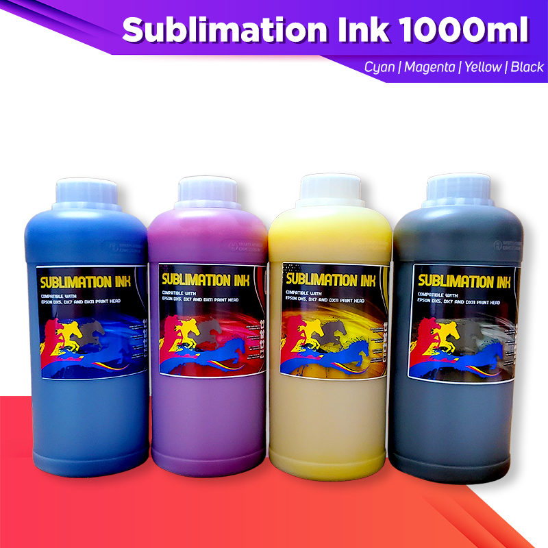 Sublimation Ink for Large Format Printer (DX5/DX7) 1liter CMYK | Shopee ...