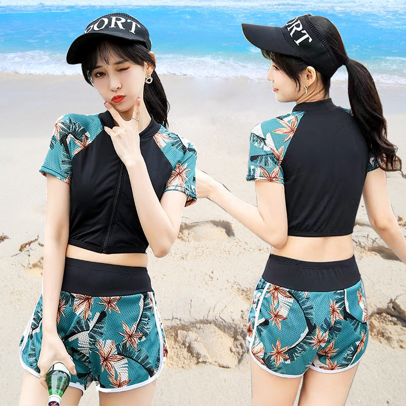 Korean Style Women Sexy Padded Top + Shorts Beach Bikini Set
