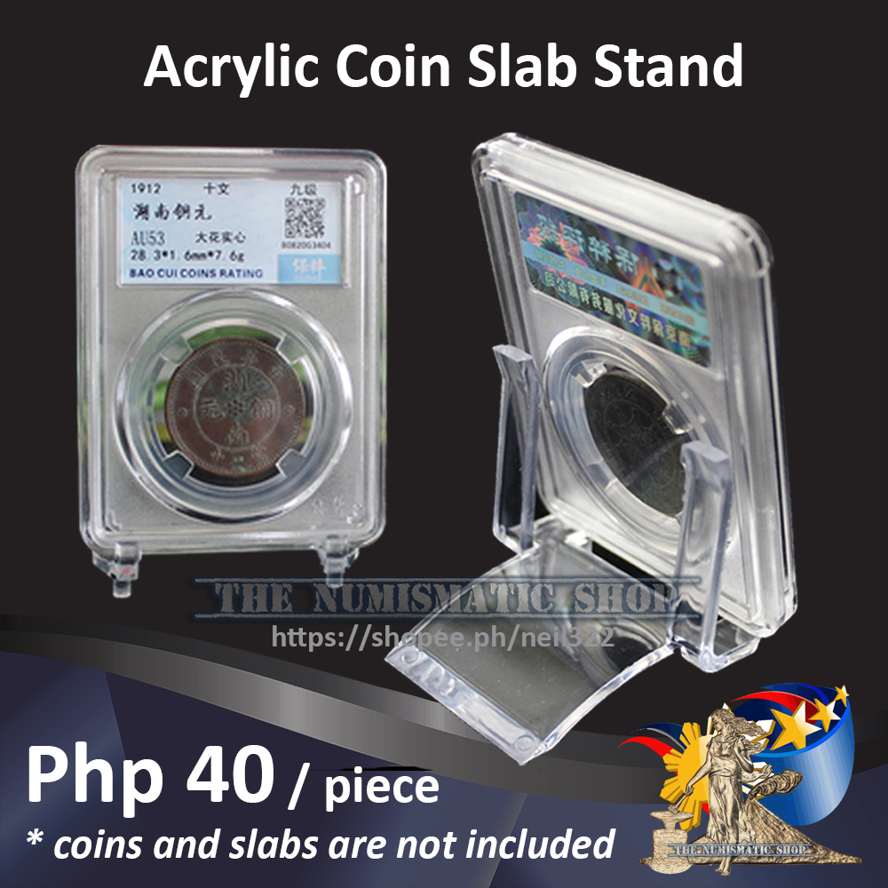 Acrylic Coin Slab Stand Display stand for coin slabs, cards, photos, etc. Shopee Philippines