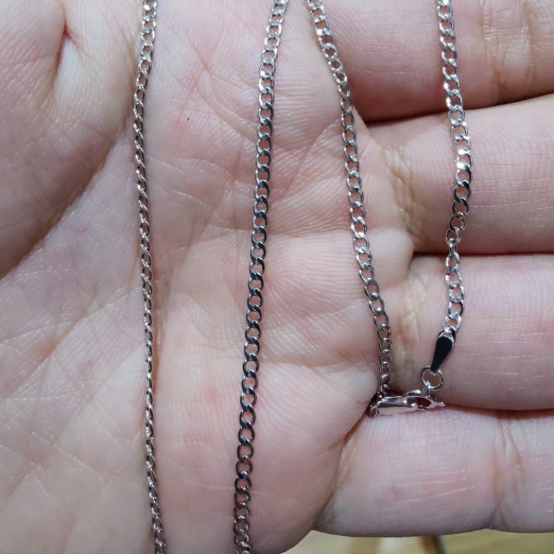 COD available Jewelry 18k Saudi White Gold 24 inches Kadena Chain