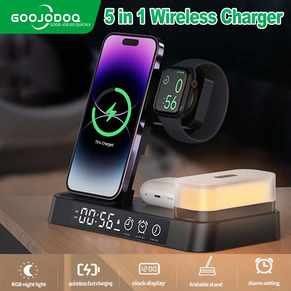 GOOJODOQ Wireless Charger for iphone iWatch airpods Fast PD Charging
