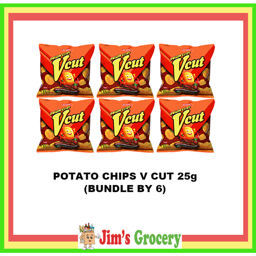 Jims Jack N Jill V Cut Spicy Barbecue Potato Crisps 25g Bundle Of 6 Shopee Philippines 9498