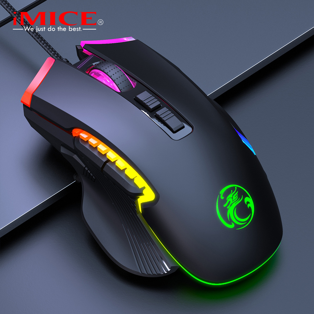 T70 Gaming Mouse 8D RGB Programmable Mouse for Gaming Office 7200DPI 8 ...