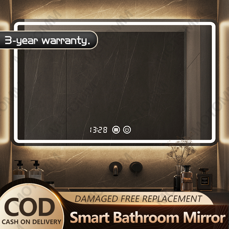 Bathroom LED Mirror with light Decorative Wall Mounted Rectangle ...
