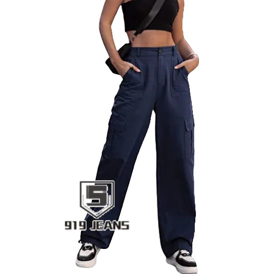 Boys Baggy Cargo Jeans Retro Straight Wide Leg Pull On Pants Multi Pockets Casual Loose Denim Pants Y2k Streetwear - Product Details