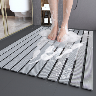 1pc Bathroom Anti-skid Mat With Drain Holes, Suction Cups And Leak-proof  Design For Shower Floor, Bath Mat