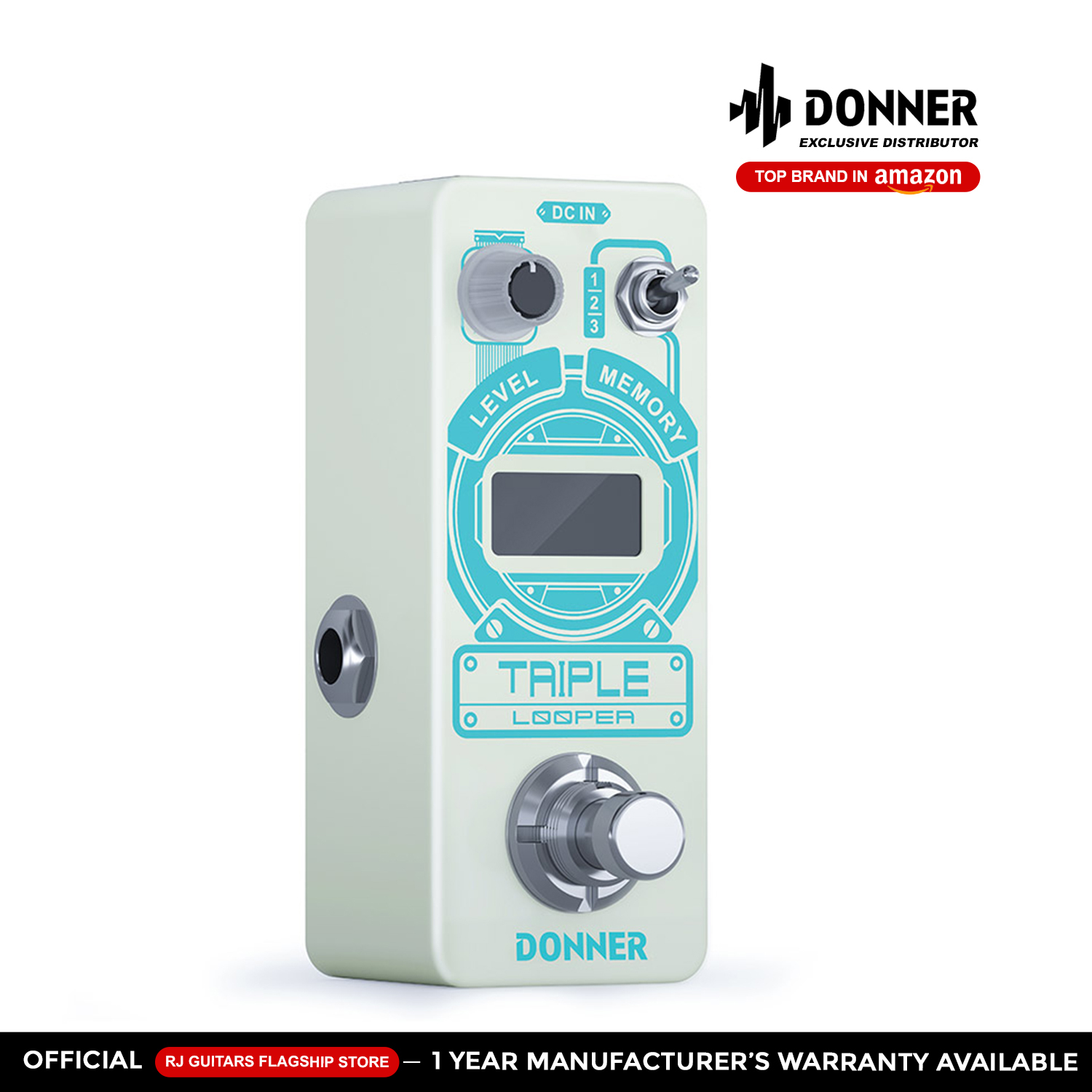 Donner Triple Looper Guitar Pedal, Loop Pedal with Screen Shopee