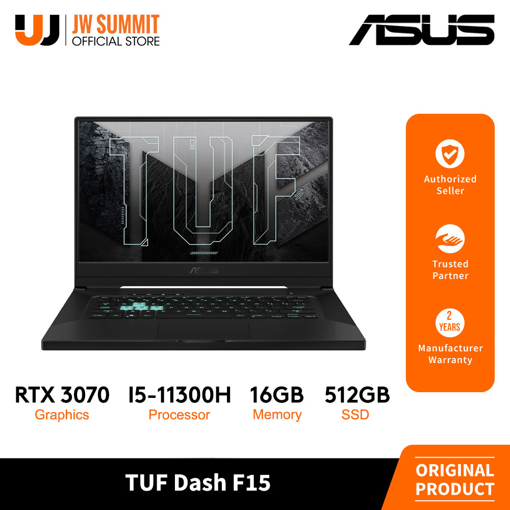 Asus TUF Dash F15 TUF516PR-AZ019T Gris - RTX 3070, 240Hz