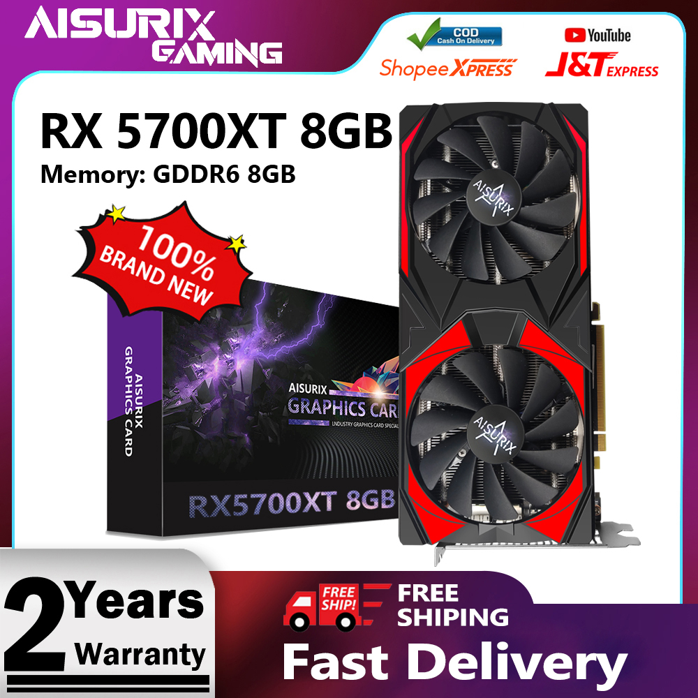 AISURIX New Graphics Card RX 5700 XT 8GB Gaming Computer GPU Video card