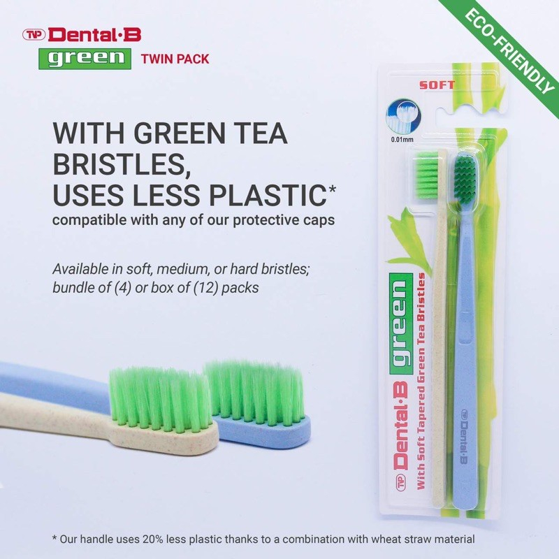 TVP Dental B's Green Toothbrush TWIN PACK (SOFT BRISTLES) | Shopee ...